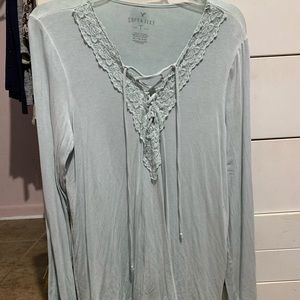 american eagle long sleeve lace crosses
